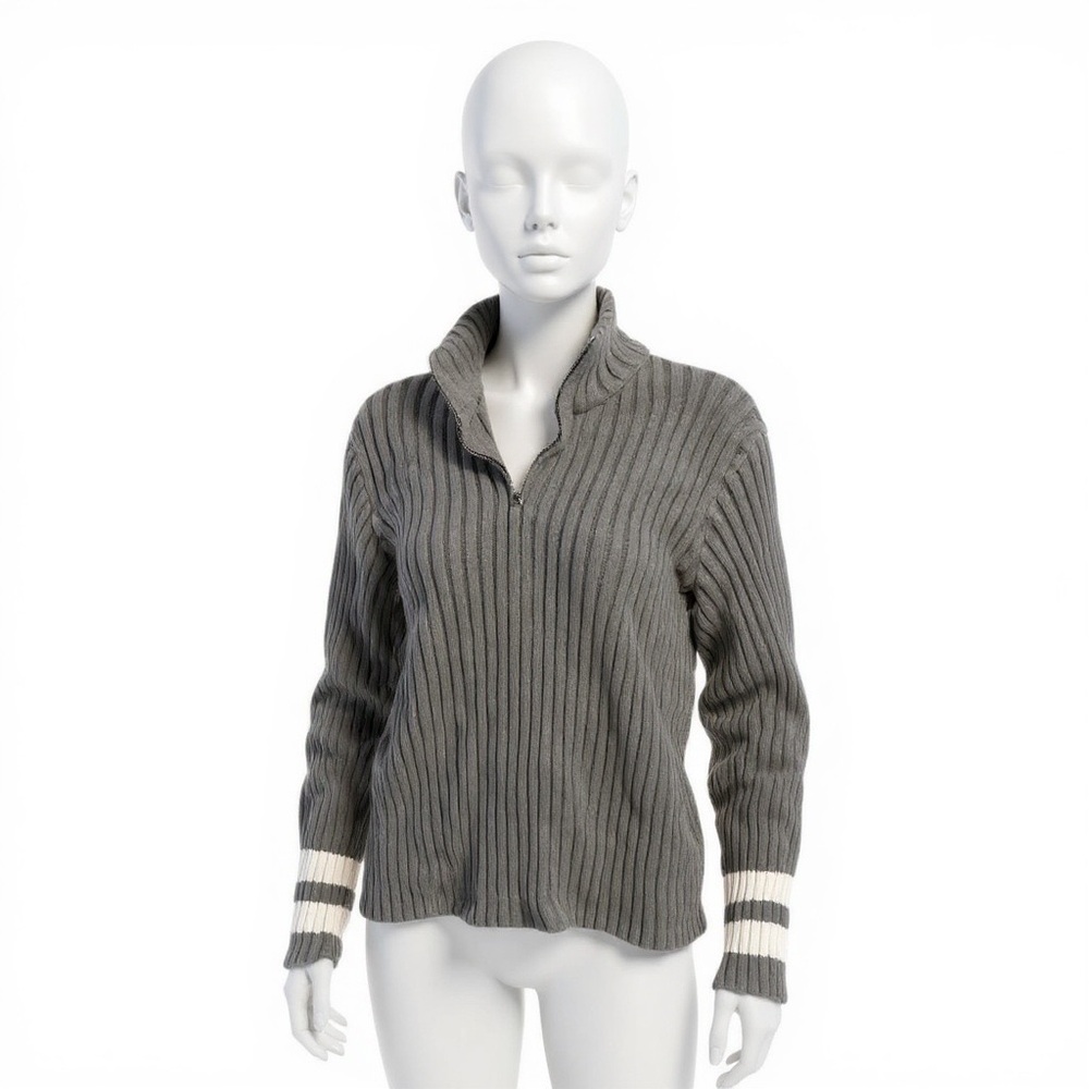 Banana Republic Charcoal Ribbed Turtleneck Sweater